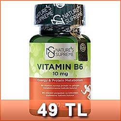 Nature's Supreme Vitamin B6 10 Mg 100 Kapsül